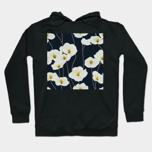 Beautiful Stylized White Flowers, for all those who love nature #193 Hoodie